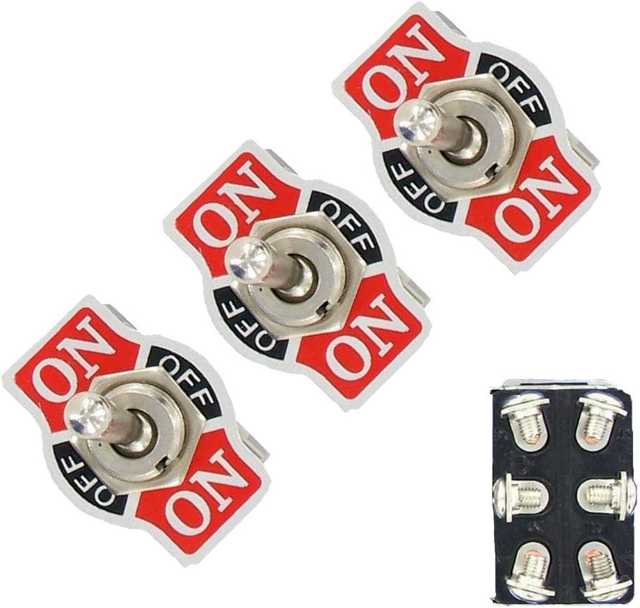 Qiorange 2 X Interrupteur Inverseur à Bascule Levier En Métal