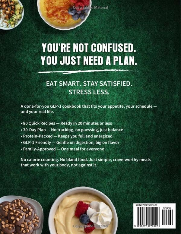 Miniatura 2 de Super Simple GLP-1 Diet Cookbook Eat Healthy, Lose Fat, and Control Appetite with Easy & Delicious Science-Backed Recipes in 20 Minutes or Less