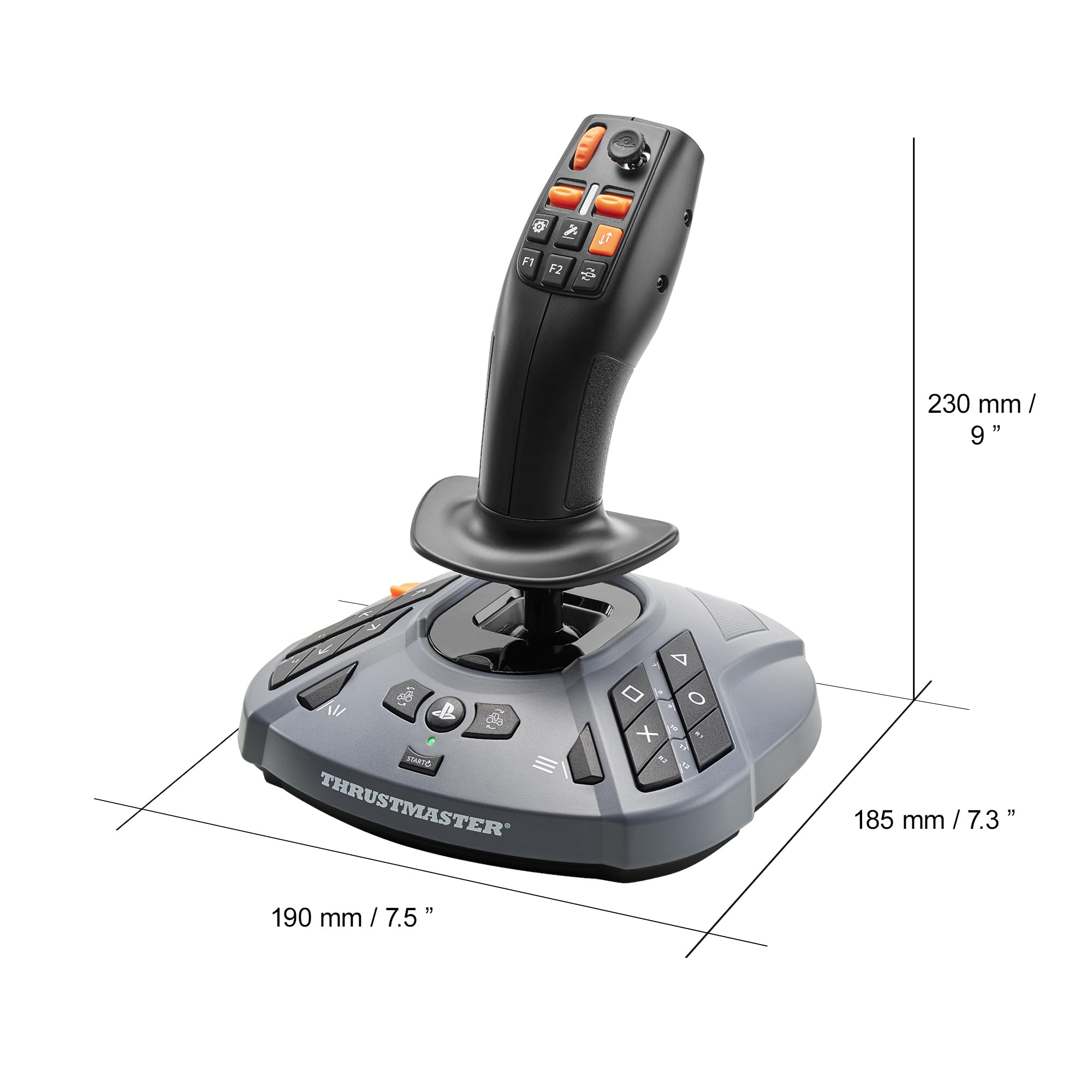 Thrustmaster SimTask FarmStick - Joystick per Simulazione Agricola e Movimento Terra, Controller Multifunzione per PS5 e PC