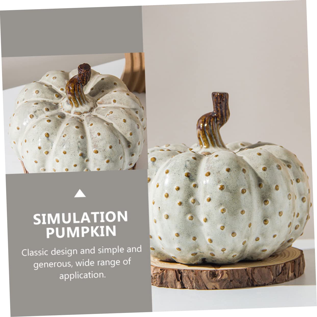 Cabilock Keramik Kürbis Deko Realistische Kürbis-Ornament Tischdekoration Keramikkürbis für Herbst und Herbstdeko Kürbis-fotodekoration