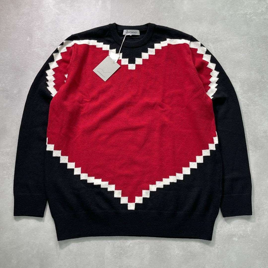 COZ WRAPINKNOT カシミヤハートニットセーター コズ Amazon.co.jp: WRAPINKNOT × COZ カシミヤ 8ビット ハートプル