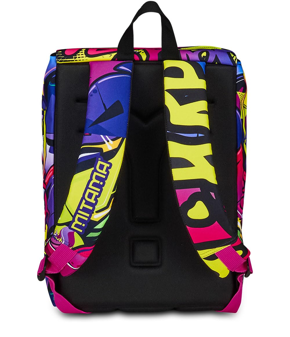 Zaino Scuola Estensibile Mitama con Tasca frontale, Rosa e Viola, Bambino Ragazzo + Astuccio Scuola 3 Scomparti con Contenuto 47 pz