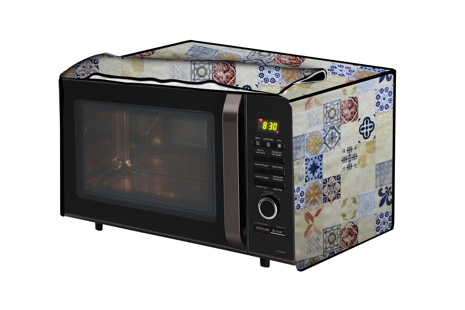 The Furnishing Tree OTG cover compatible for Morphy Richards 60 Liters OTG 60RCSS, Waterproof, Dustproof, Wipeable, Cover Size In CM: (65x45x33), Analog Pattern Black — Amazon image 12