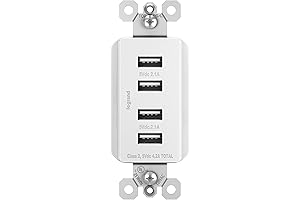 Legrand Radiant 4-Port USB Wall Charger: Quad USB Charging Powerhouse for Modern Devices