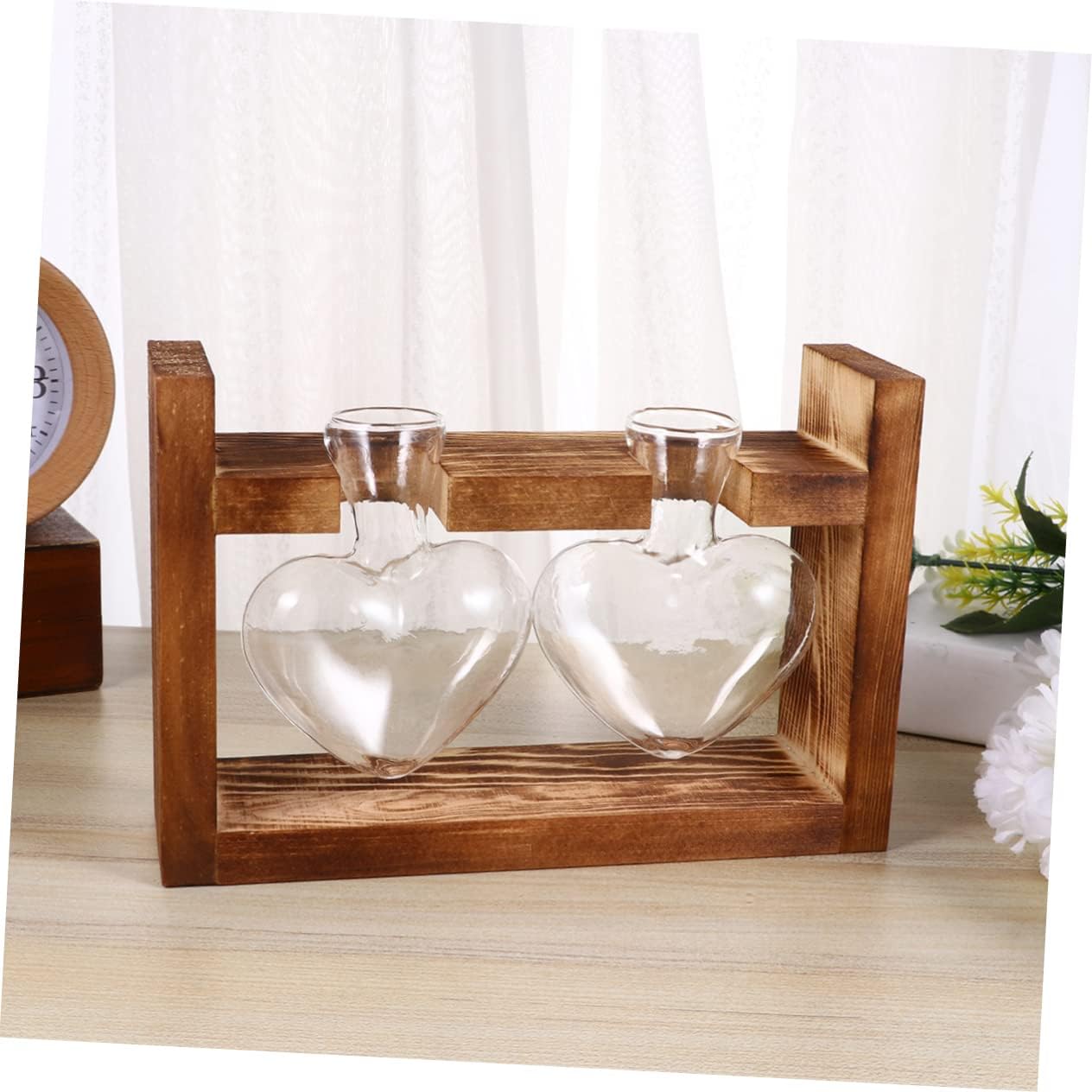 4 Pcs Plant Terrarium Glass Wedding Decor Glass Terrarium Container Hydroponics Plant Pot Hydroponic Planter Plant Propagation Station Air Plants Green Dill Wooden Office Vase