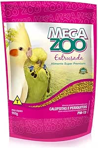 Ração Megazoo Extrusada Calopsitas E Periquitos PM13 900G