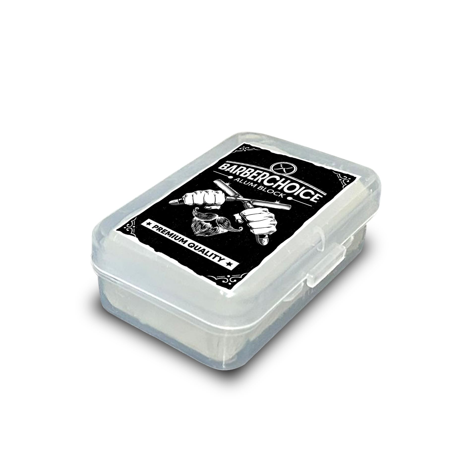 Pacific Pelican Alum Block for Shaving - Premium Quality | Razor Burn Relief & Skin Soothing Aftershave in Durable Plastic Case