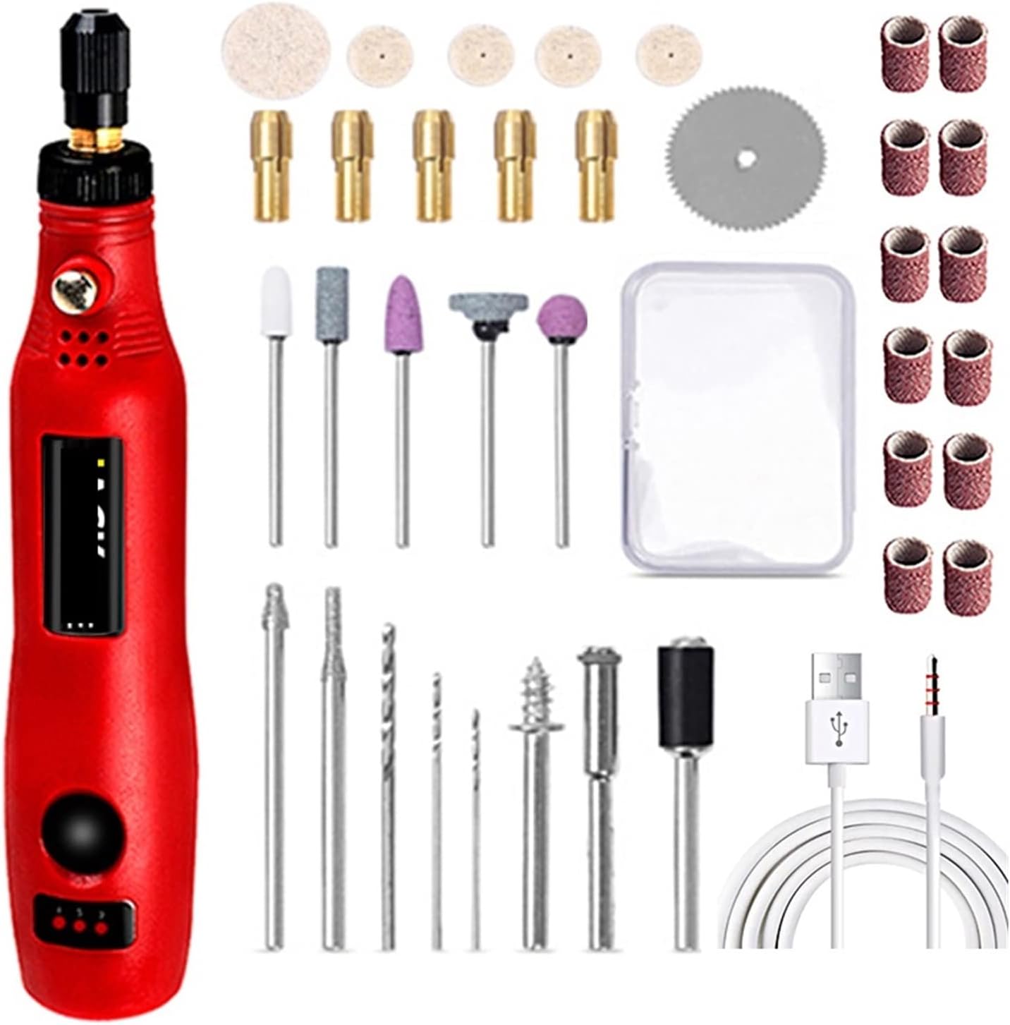Drill bit Mini Drill Electric Carving Pen Variable Speed USB Cordless Drill Rotary Tools Kit Engraver Pen for Grinding Polishing，