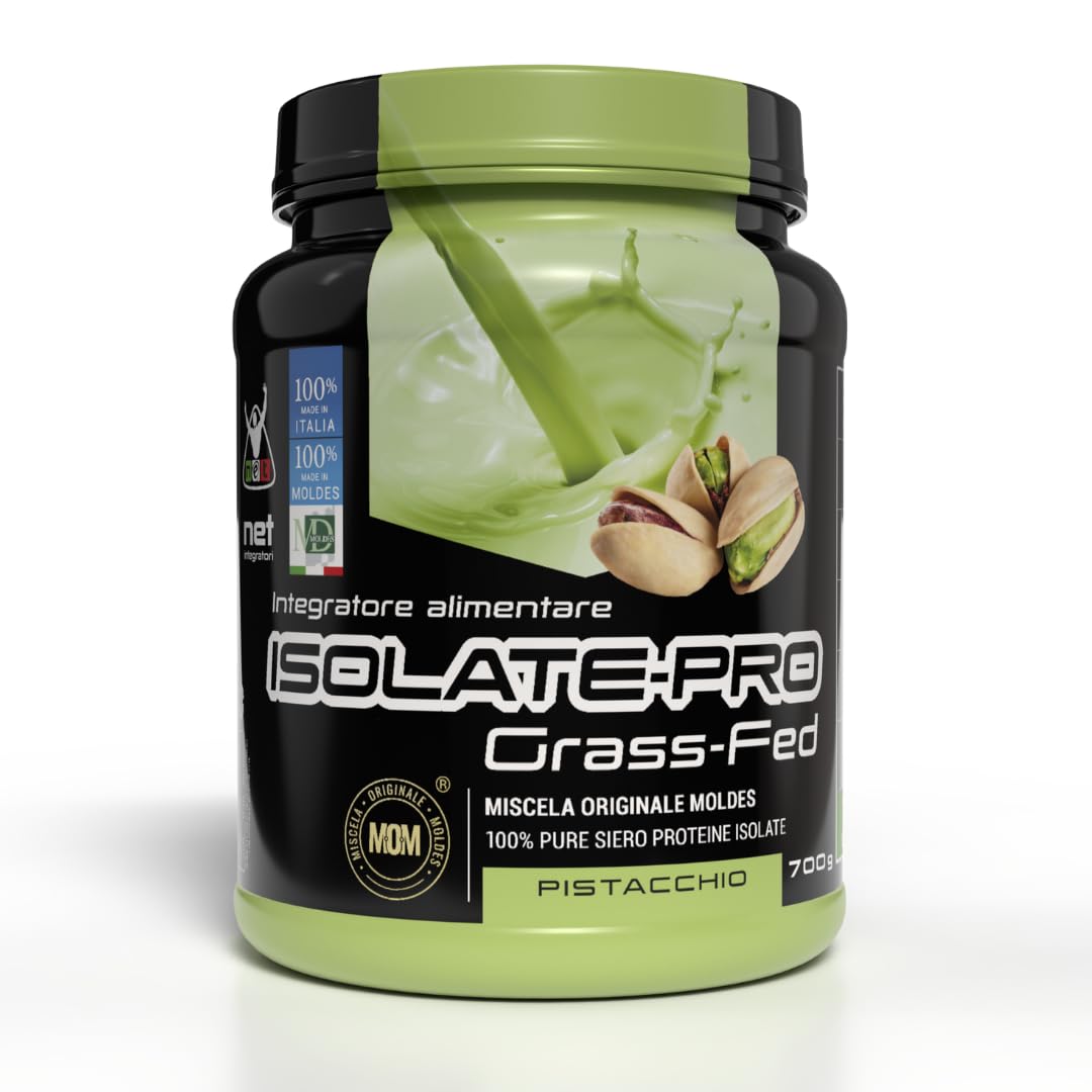 NET Integratori Izolowane Pro Grass-Fed - Suplement Izolowanego Białka - Pistacje - 700 g