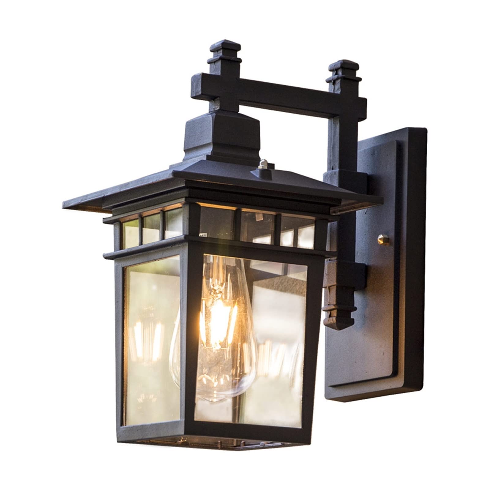 Lumiere murale E27 en aluminium et verre vintage pour une finition haut de gamme exterieure