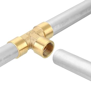 Amazon.co.jp: uxcell 真鍮ティーパイプ継手 1/8