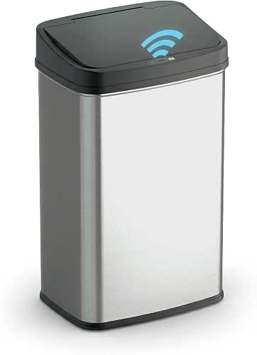 Ninestars 13 Gallon Automatic Trash Can, 50L Touchless Motion Sensor