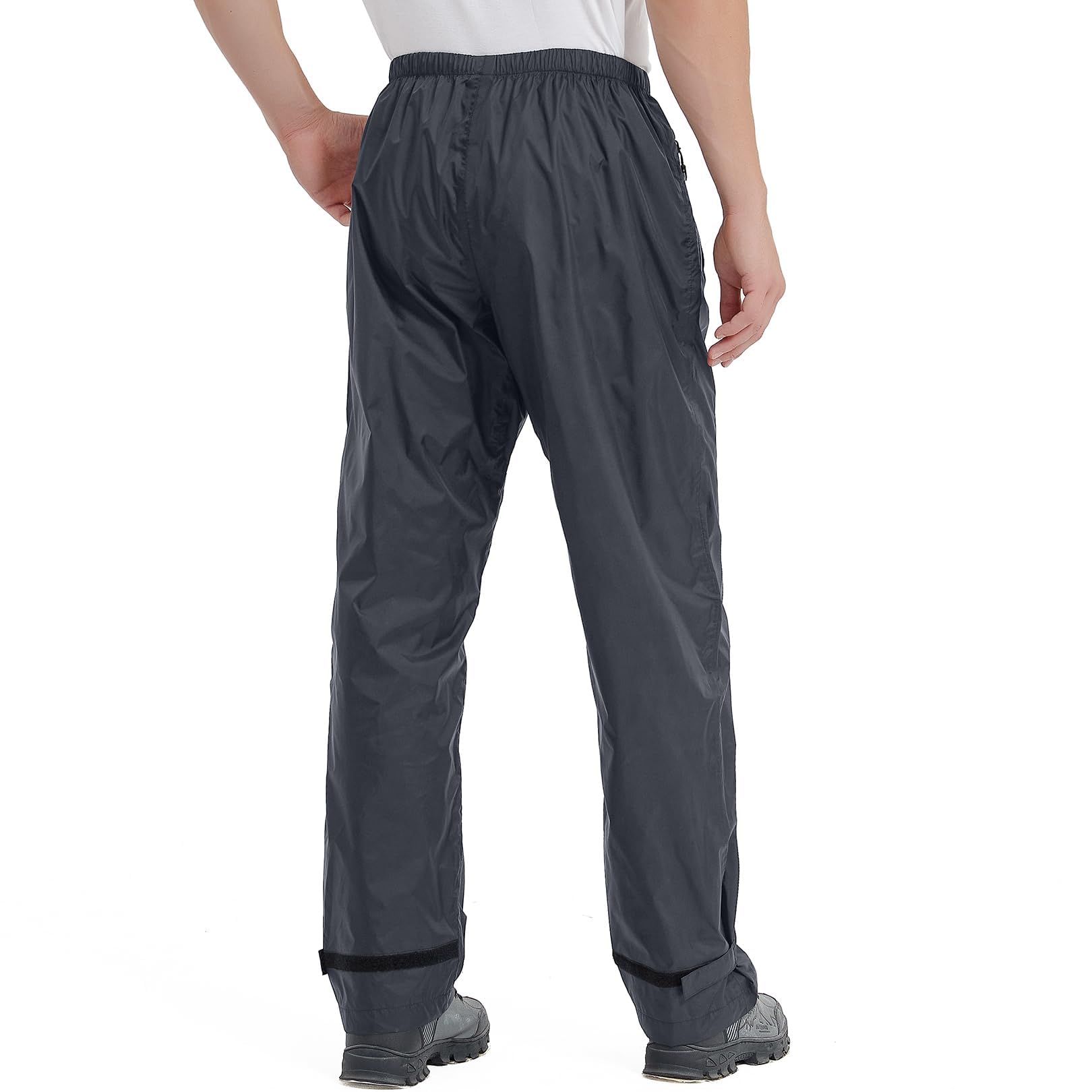 Regenhose Herren Fahrrad Leichte wasserdichte Winddichte Outdoorhose zum Wandern Camping Trekkinghose Motorrad Regenhose(1088 Grau XL)