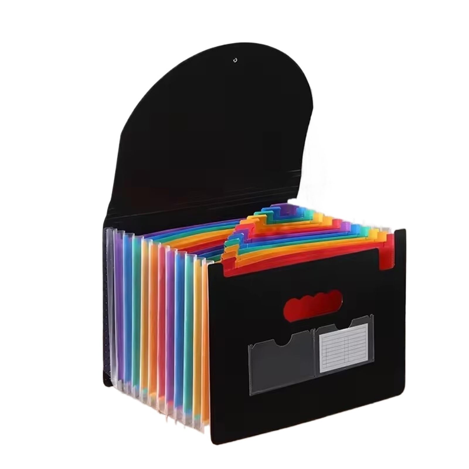 Organizer a Fisarmonica, Cartella for Fisarmonica Organizzatore espandibile da 13/25 Tasche Nero for l'archiviazione di Documenti da Ufficio(25 Grids)