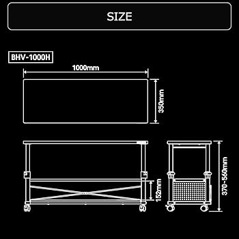 Amazon｜Bauhutte ( バウヒュッテ ) 昇降式 テレビ台 BHV-1000H-BK 32