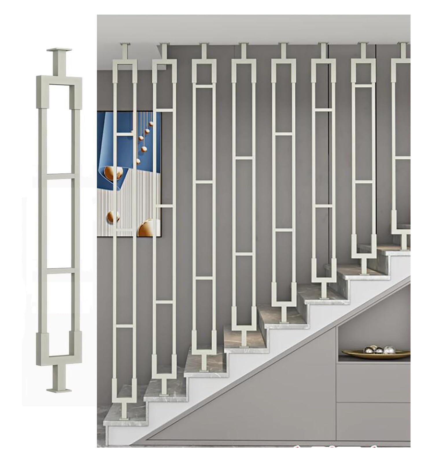 Balustres modernes en fer pour escalier intérieur de 137 cm de hauteur