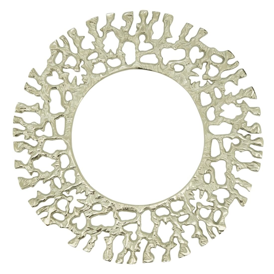 Fennco Styles Modern Coral Rim Aluminum Charger Plates 13