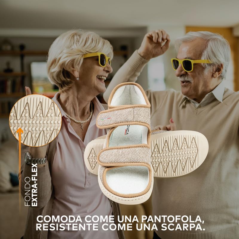 EXTRO STYLE - Sandali Ortopedici Donna e Uomo, Tecnica 11, Per Fasi Post Operatorie, Piede Reumatico, Vasculopatie e Metatarsalgie, Sandali Antiscivolo Con Plantari Estraibili, Grigio