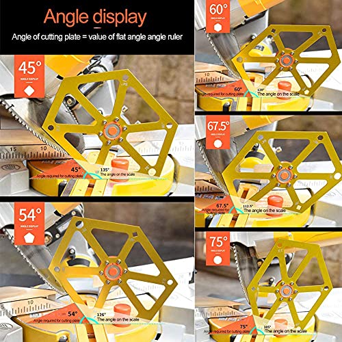 ANCLLO Aluminum Alloy Hexagon Ruler for Table Saw Multi-Angle Measuring Tool Saw Angle Finder Gauge Protractor Inclinometer Angle Tools - Image 4