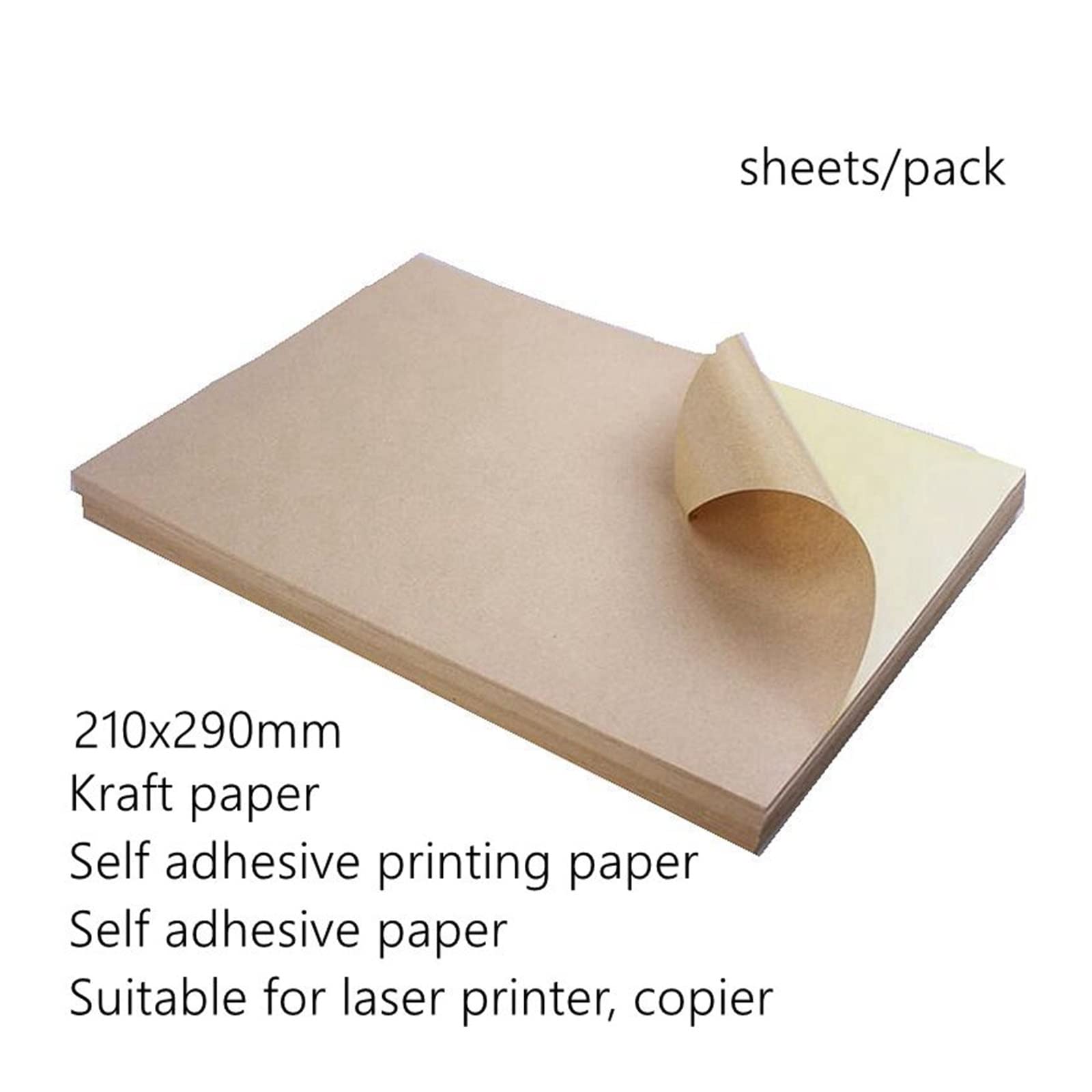 Samoprzylepny papier do drukowania A4 atramentowy klej laserowy pusta matowa książka błyszcząca twarz etykieta z makaronem pusta naklejka papier pakowy Lucky (Color : 20 sheets)