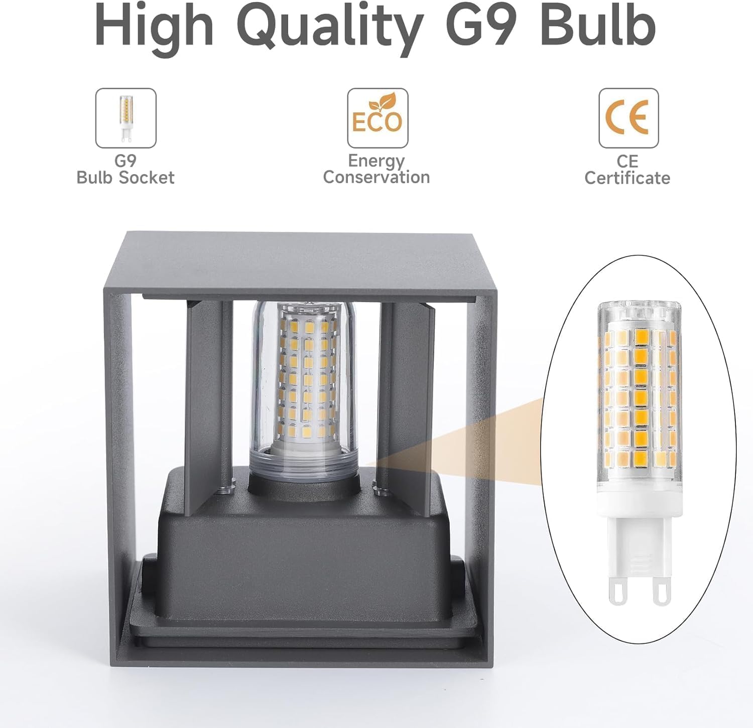 Applique da Parete Interno Esterno 4Pezzi,9W 4000K,Grigio scuro | Lampada moderna luce bianco neutro IP65 impermeabile, regolabile 0-120 gradi per corridoio camera da letto bagno.