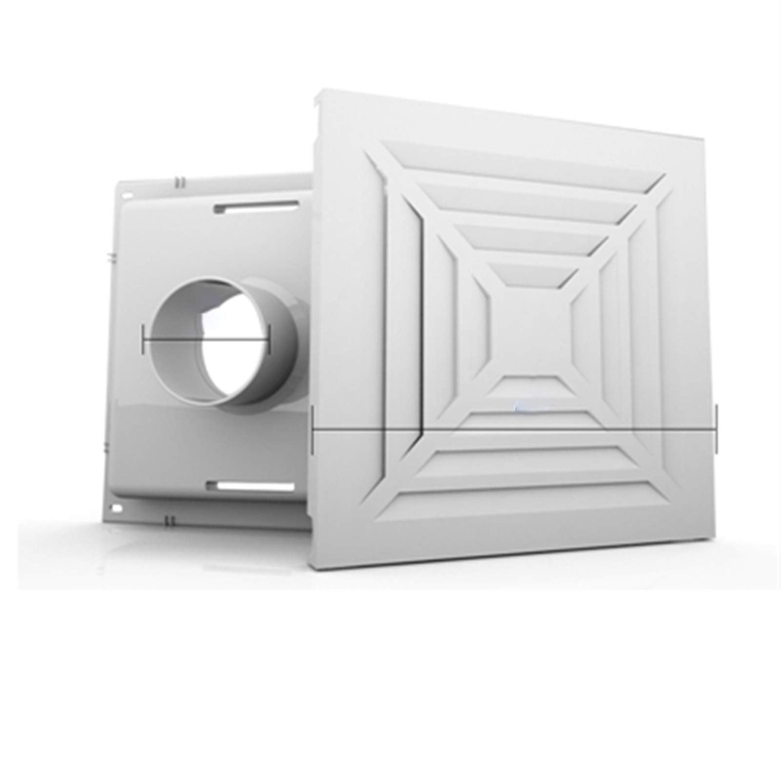 Ceteor 300X300x100mm Registers, Grilles & Vents, Grille Air Vent, Integrated Ceiling 300 * 300 Aluminum Alloy Fresh Air Square Exhaust Cover,Outlet Vent Duct Grill, Anti-Corrosion, Easy To Install, Ventilation Diy Accesso