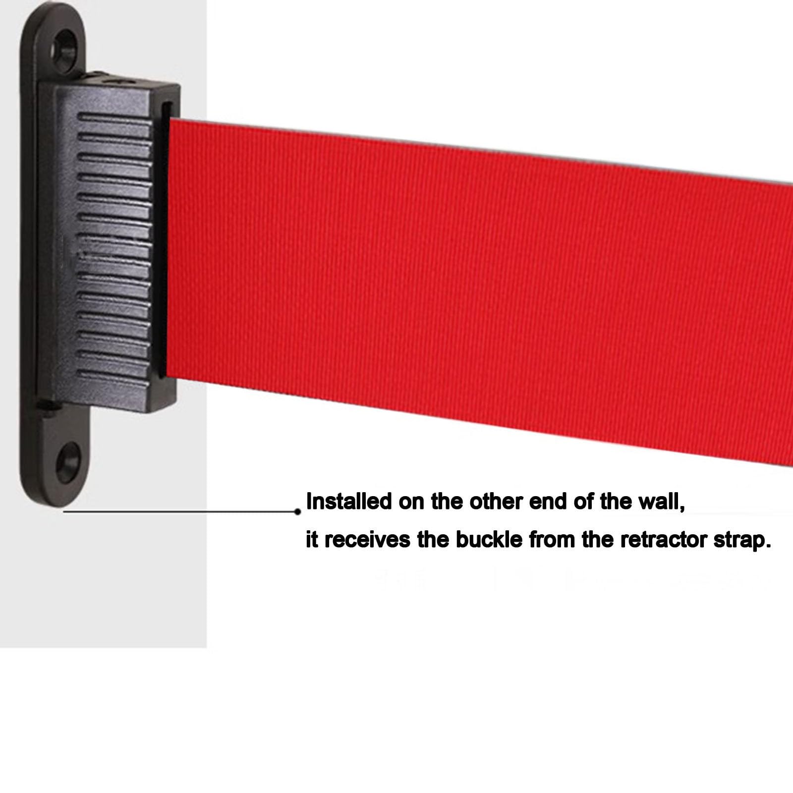 cinta de señalización, Montado en la pared con cinturón rojo, se pueden cambiar libremente 3 direcciones de aislamiento(A,5M/16.4FT)