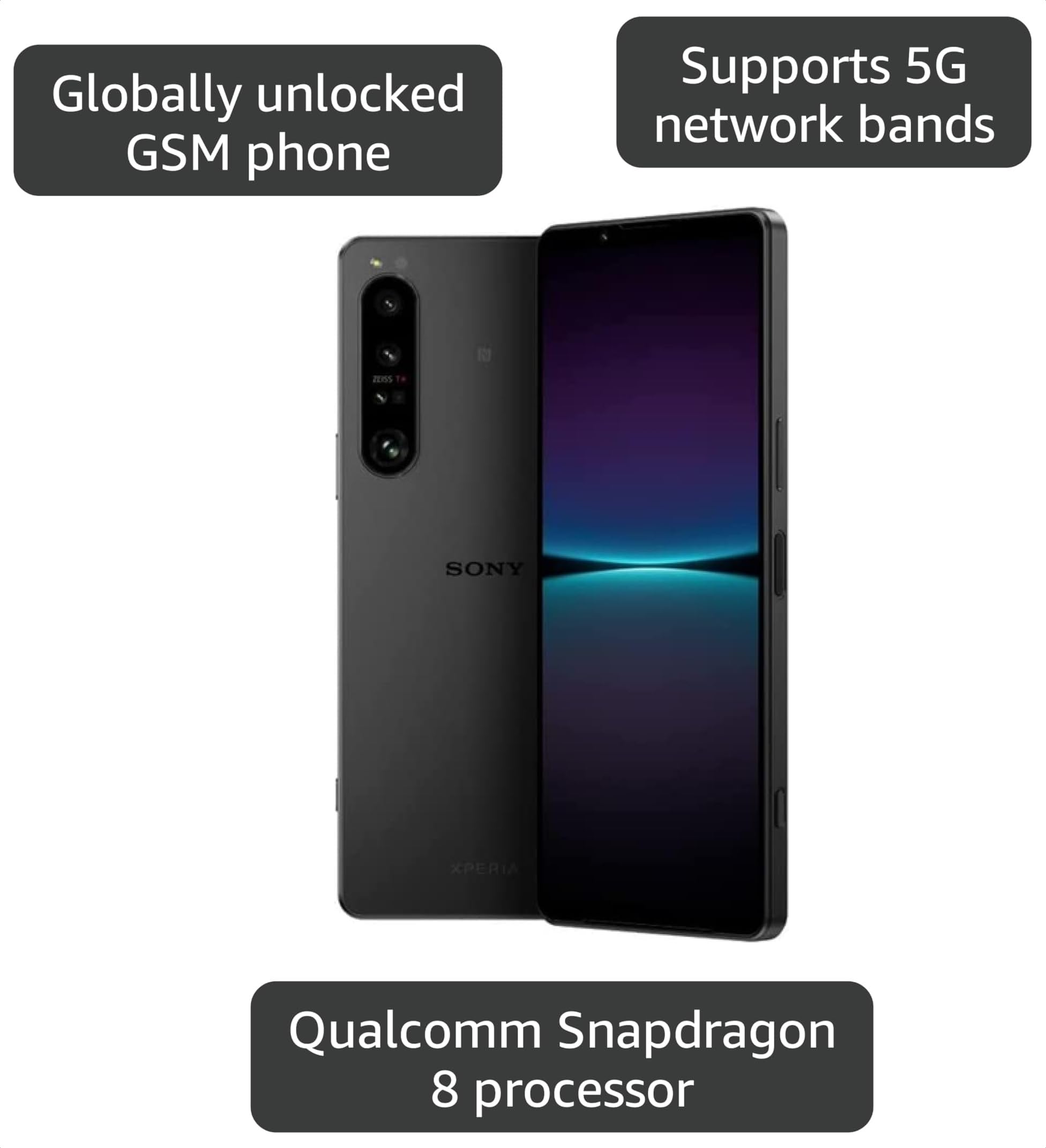 Amazon.com: Sony Xperia 1 IV XQ-CT72 5G Dual 256GB 12GB RAM