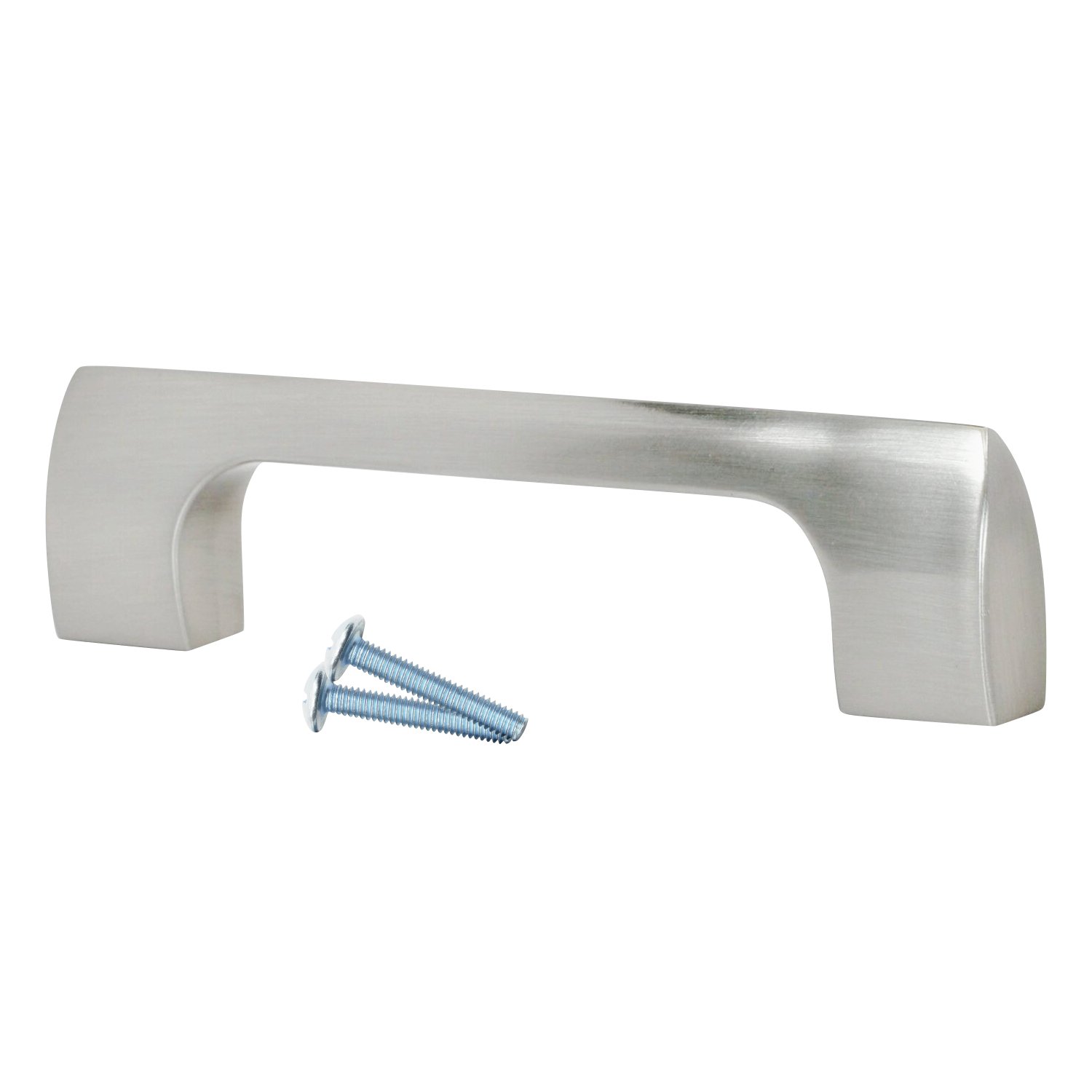 Rok 2 Pack Hardware 5-1/32" (128mm) Hole Modern Point Square Style Brushed Nickel Kitchen Vanity Dresser Cabinet Pull Handle 5-3/4" (146mm) Overall