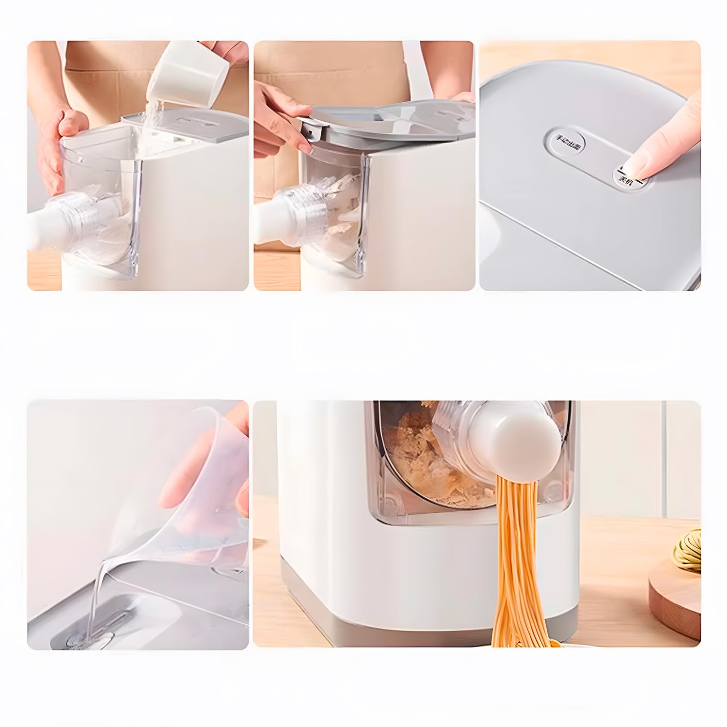 DCG PM1750 - macchina per la pasta. Impasta in 3 minuti, pasta pronta entro 10 minuti. Capacità: 350 gr di farina. 12 stampi per la pasta