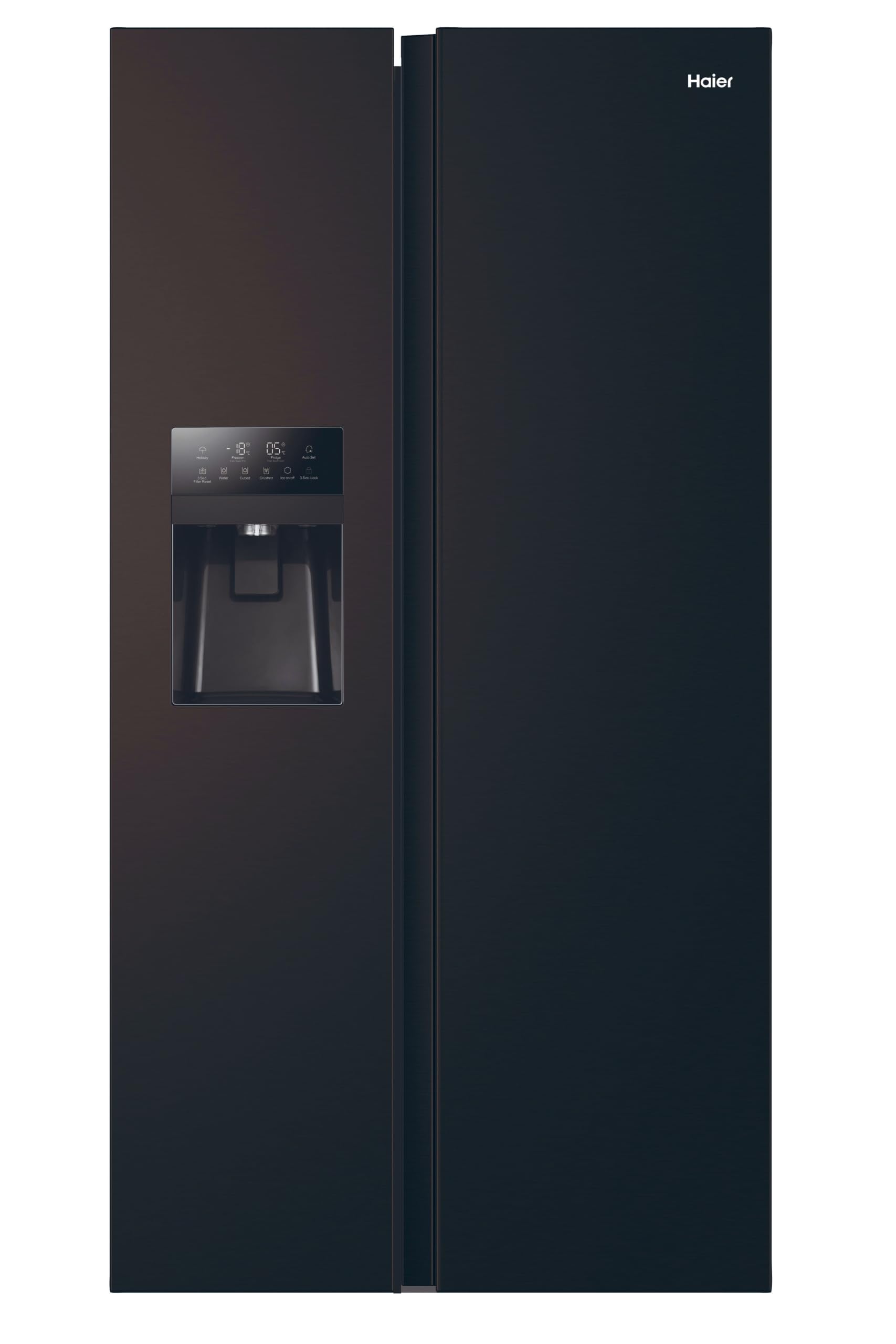 Amerikanischer Kühlschrank - HAIER - SBS 90 Serie 3 HSR3918EIPB - Klasse E - 515 L - 180 x 90 x 65,9 cm - Schwarz