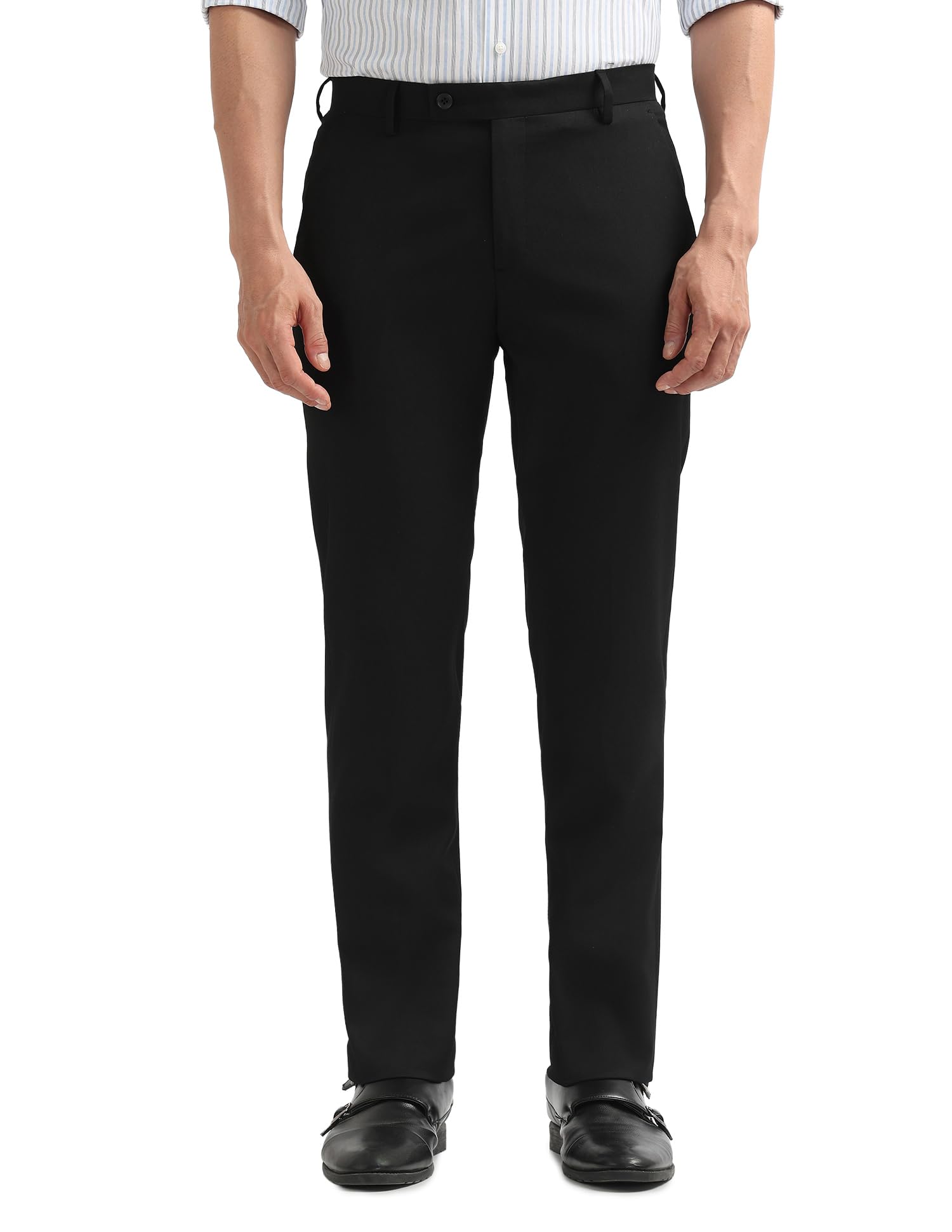arrow Men Black Formal Trouser_ARAEOTR2091-picture-29
