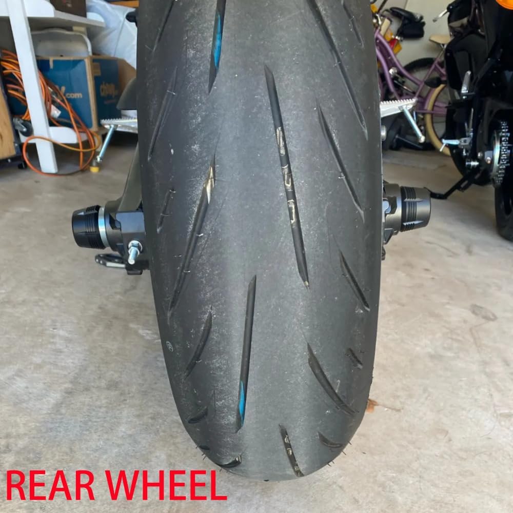 1Pair Compatible with YZF R7 2025 2024 2023 YZFR7 2022 2021 YZF-R7 Motorcycle Front Rear Fork Wheel Frame Slider Crash Protector Axle Slider Crash Pads (Red)