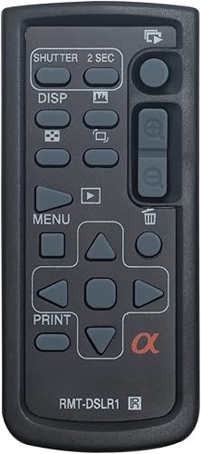 Miniatura 1 de Allimity RMT-DSLR1 RMTDSLR1 - Control remoto de repuesto compatible con cámara Sony Alpha A33 A55 A57 A65 A77 A99 NEX-5 NEX-6 NEX-7 A230 A330 A380