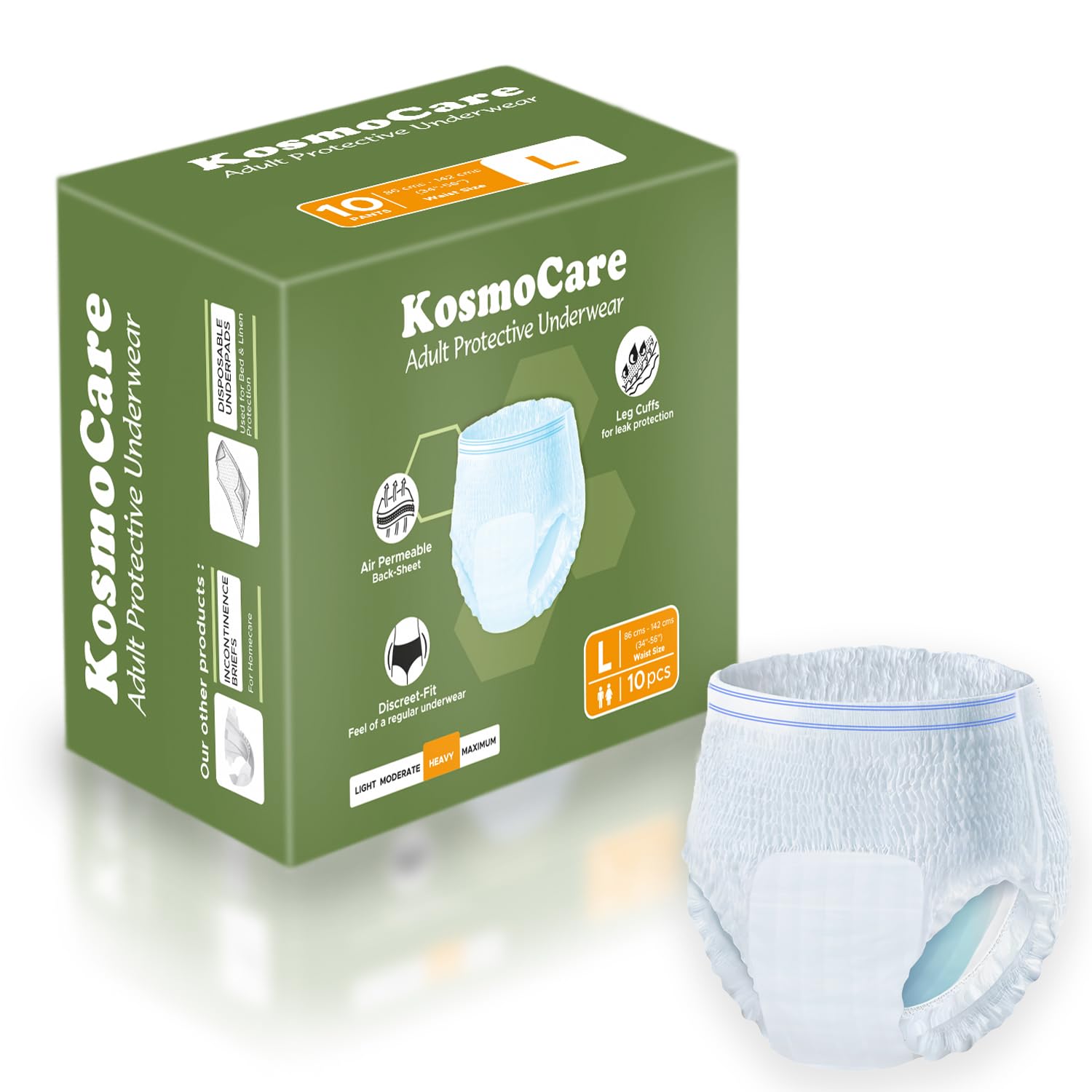 See full amazon price history chart for KosmoCare Protective Underwear | Pull-Up Style| Pant Type Diaper for Large Incontinence with Quick maximum absorbent speed | Odor Guard | Cloth Feel Outer Fabric | Large Waist Size 44" - 58" KosmoCare Protective Underwear | Pull-Up Style| Pant Type Diaper for Large Incontinence with Quick maximum absorbent speed | Odor Guard | Cloth Feel Outer Fabric | Large Waist Size 44" - 58" (B00HYAAWL6) Amazon Price History, Amazon Price Tracker