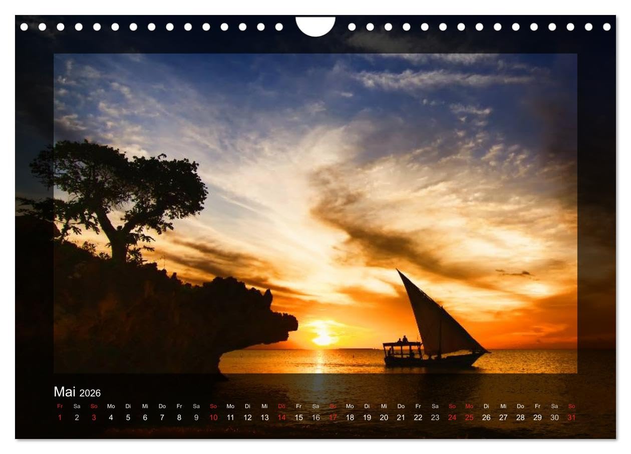 Sansibar (Wandkalender 2026 DIN A4 quer), CALVENDO Monatskalender: Impressionen Sansibar (CALVENDO Natur)