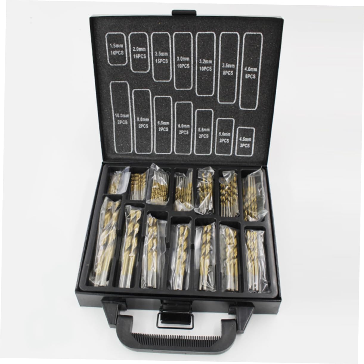Uonlytech Brocas De Alta Resistencia De 99 Brocas Con Nitruro De Titanio 1.5mm-10mm Para Taladros y Máquinas Estacionarias
