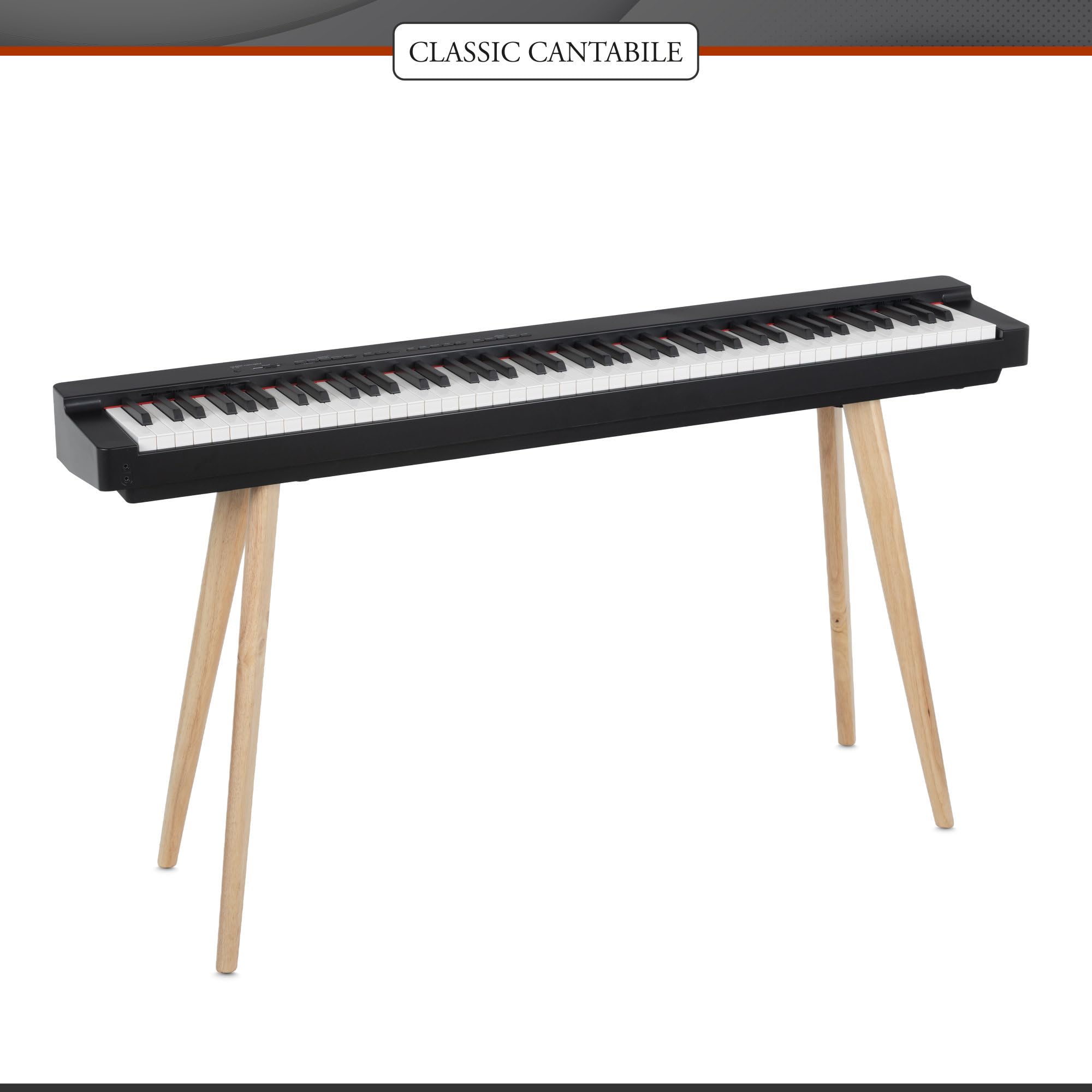 Classic Cantabile SP-316 Stage Piano Ständer Set Schwarz, 20 Voices | 88 anschlagsdynamische Hammertasten, Graduierte Gewichtung der Tasten, DAAS-Sampling-Technologie, 20 Rhythmen, 50 Demo-Songs