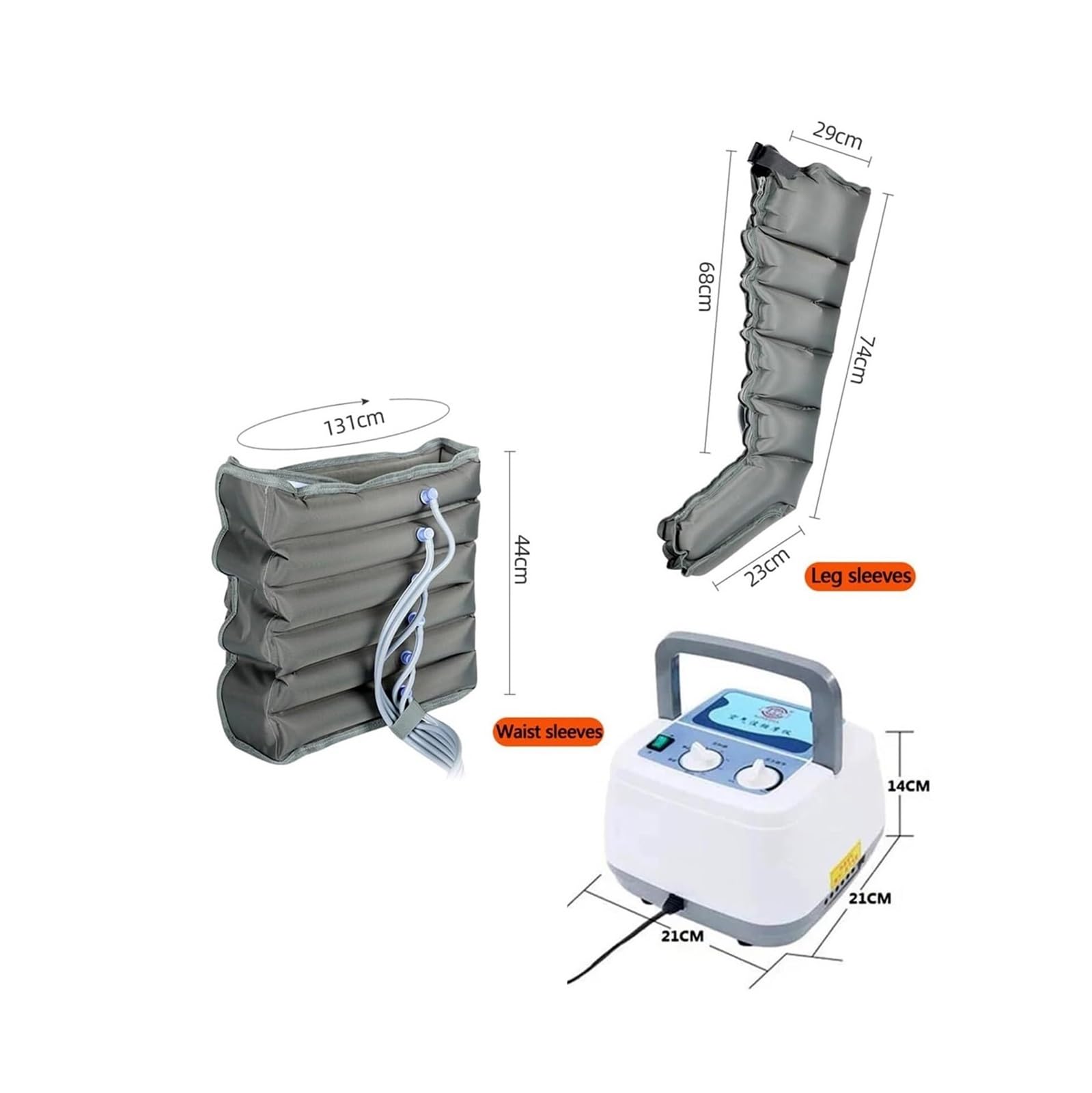 Massaggiatore a Compressione d’Aria per Drenaggio Linfatico - Gambe, Braccia e Fianchi con 6 Camere, Pressione Regolabile e Silenzioso - Pressoterapia per Sportivi e Anziani