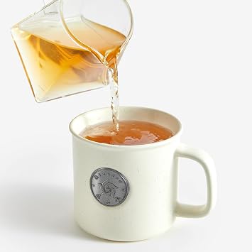Ceramic Mug - 450ml(15oz) Coffee Cup with Comfortable Handle, Durable White Tea Cup for Hot & Cold Beverages, Perfect for Home, Office, Gift (9.6cm x 8.9cm, 390g)