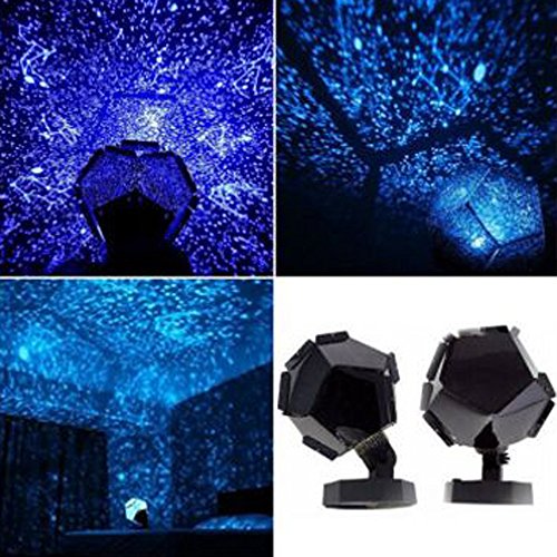 Dinglong DIY PlanéTarium ÉToiles Celestial Projecteur Lampe Nuit Ciel LumièRe Romantique Cadeau ÉToile Sky Projection Nuit LumièRe Lampe ExtéRieure Chambre DéCoration ÉClairage Gadget (Bleu)