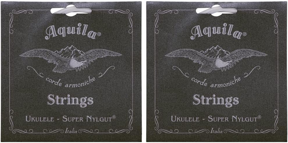 Aquila Super Nylgut AQ-103 Concert Ukulele Strings - High G - 1 Set of 4 & Super Nylgut AQ-107 Tenor Ukulele Strings - Low G - 1 Set of 4