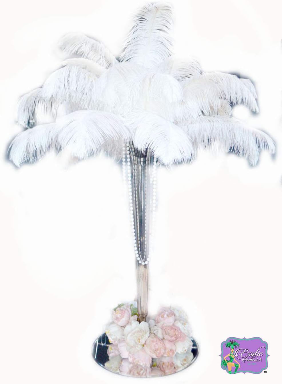 Special Sale WHITE OSTRICH Feathers Wholesale Bulk 12/14" long DELUXE Tail Feathers WHITE Qty 10 pcs. 'The White Swan Collection' Brand Name 'Exotic Feathers' MFG. RR Perfect Combination