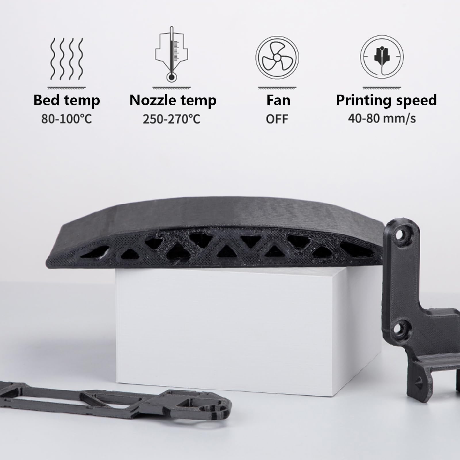 PC-Filament, 1,75 mm, weiße 1-kg-Spule, Festigkeit und geringer Verzug