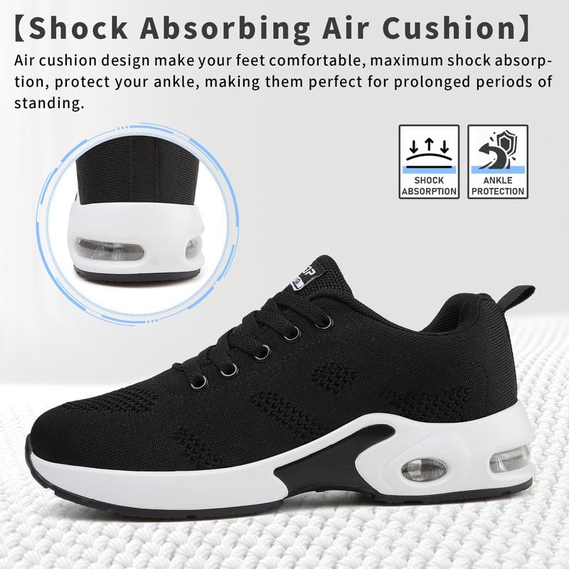Damen-Turnschuhe, Laufschuhe, Luftkissen, Fußgewölbeunterstützung, Sneaker, Plateau-Sneaker, Damen-Wanderschuhe, Netzgewebe, atmungsaktiv, leicht, Sportschuhe, Outdoor, Fitnessstudio, athletisch,