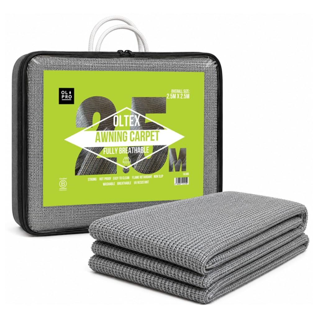 OLPRO OLTEX Breathable Groundsheet, Footprint, Awning, Tent Carpet, Blue, 2.5m x 2.5m - Ideal for Campervans, Motorhomes, Caravans, Tents, Canopies and Gazebos