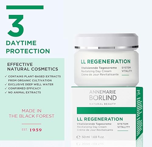 Miniatura 4 de Annemarie BÖRLIND  Crema revitalizante para el día  Crema natural de Vitamina C E y Retinol anti envejecimiento para piel visiblemente más firme y