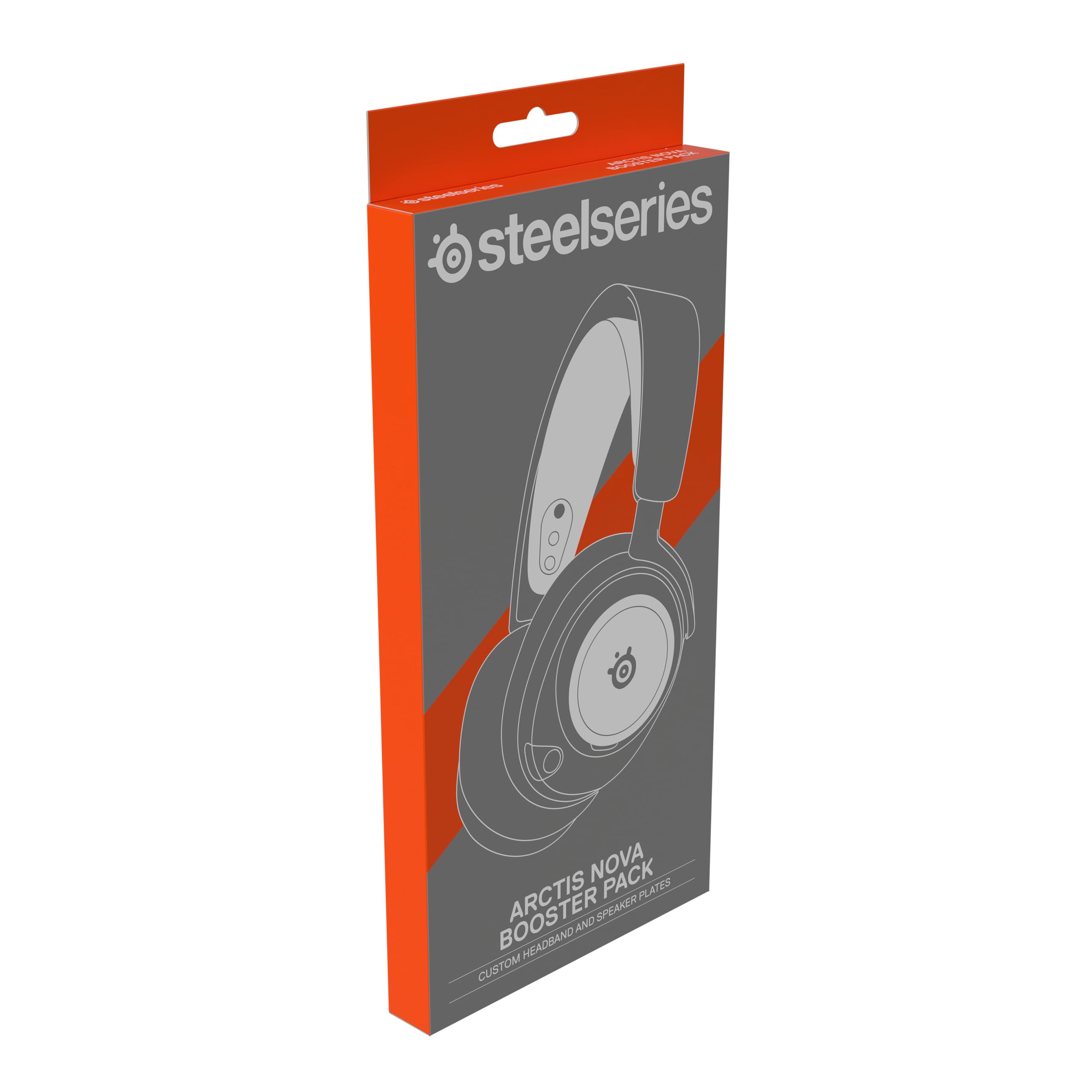 Steelseries Arctis Nova Booster Pack Cherry Red - Akcesoria do Słuchawek - Dwukolorowa Nylonowa Opaska - Personalizacja za pomocą Unikalnych Metalicznych Nakładek na Słuchawki - Edycja Limitowana