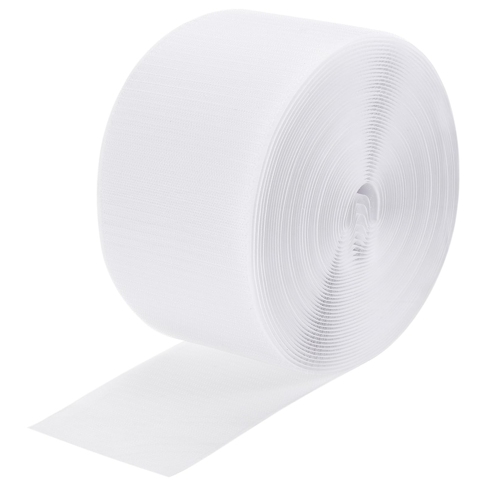 PATIKIL 41 ft x 4 Inch Gymnastics Mat Hook Fastener, Gymnastics Cheer Mats Nylon Hook Tape Strip for Tumbling & Wrestling Mat, Carpet Bonded Foam Seams Repair, Gym Floor Accessories, White