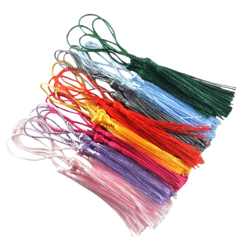 Handmade Tassel 30pcs Handmade Sewing Tassels, Silky Floss Bookmark, Soft Elegant floss for DIY